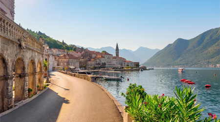 Morning activities in Montenegro.